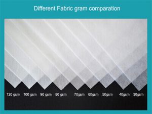 Non-woven gram comparation