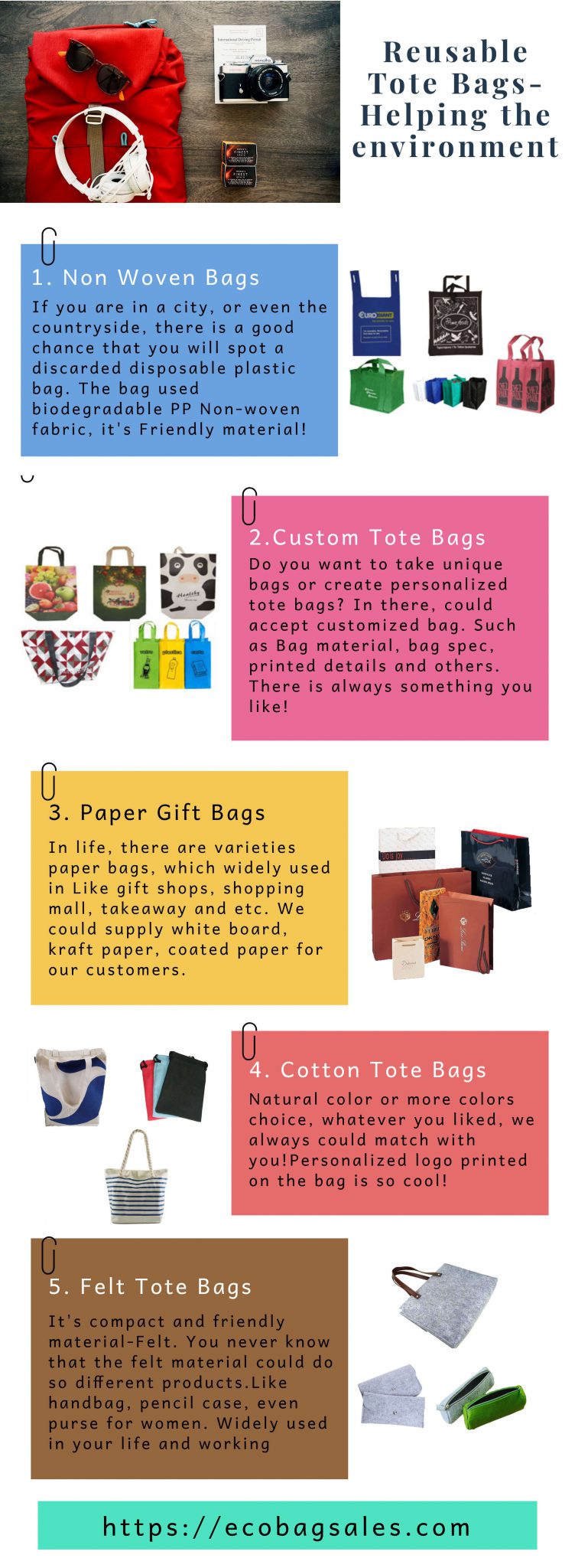 Reusable Tote Bags Infographic